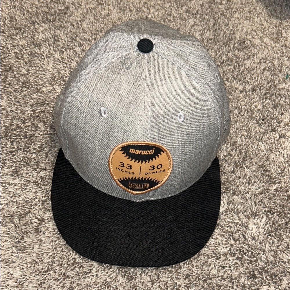 Baseballism x Marucci Limited Edition Hat | Size 7 3/8 | Gray/Black Fitted Cap